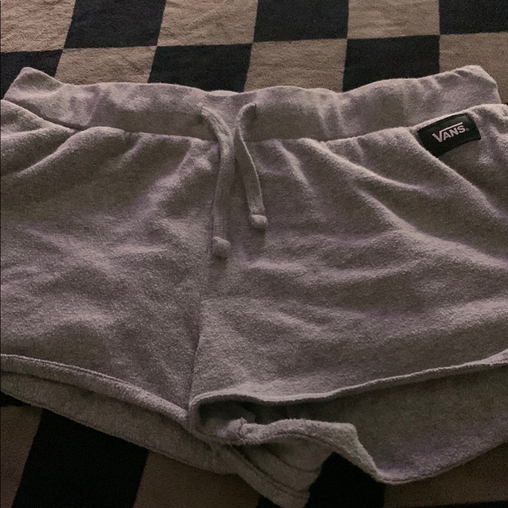 Vans Gray Athletic Shorts with Elastic Waistband